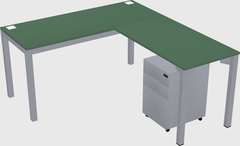 L-shaped desk