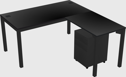 L-shaped desk