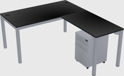 L-shaped desk