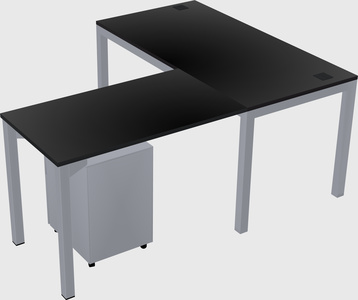 L-shaped desk