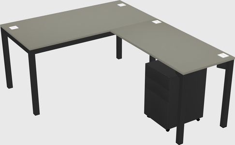 L-shaped desk