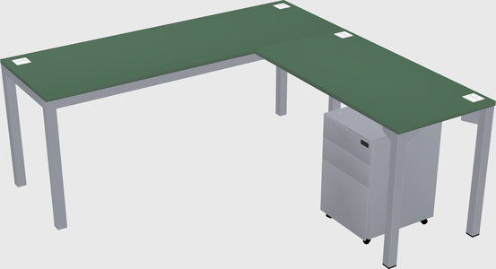 L-shaped desk