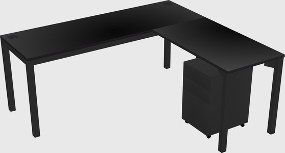 L-shaped desk