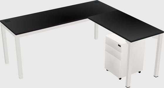 L-shaped desk