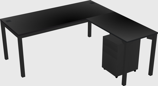 L-shaped desk