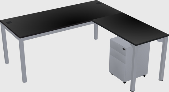 L-shaped desk