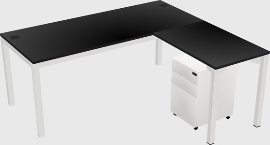 L-shaped desk