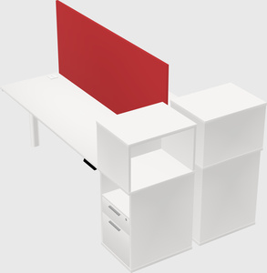 Shared electric desk + cabinet