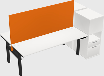 Shared electric desk + cabinet