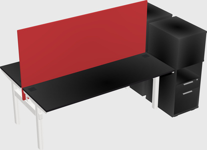 Shared electric desk + cabinet