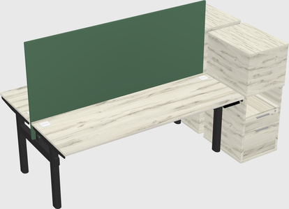 Shared electric desk + cabinet