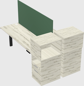 Shared electric desk + cabinet
