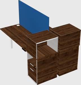 Shared electric desk + cabinet