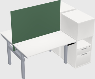 Shared electric desk + cabinet
