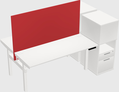 Shared electric desk + cabinet