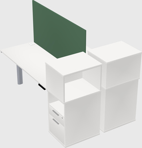 Shared electric desk + cabinet