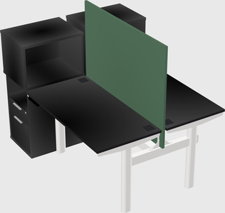Shared electric desk + cabinet