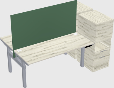 Shared electric desk + cabinet