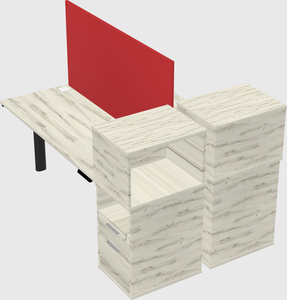 Shared electric desk + cabinet