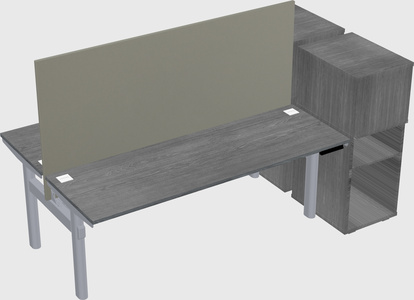 Shared electric desk + cabinet