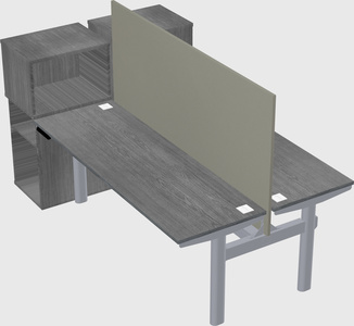 Shared electric desk + cabinet