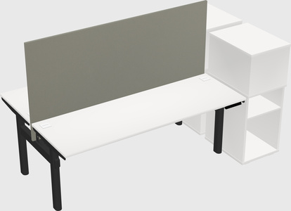 Shared electric desk + cabinet
