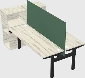 Shared electric desk + cabinet