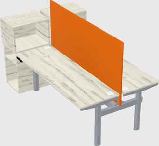 Shared electric desk + cabinet