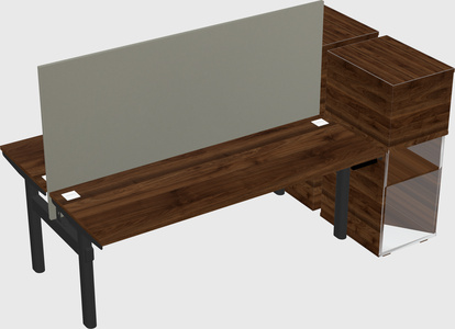 Shared electric desk + cabinet