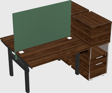 Shared electric desk + cabinet