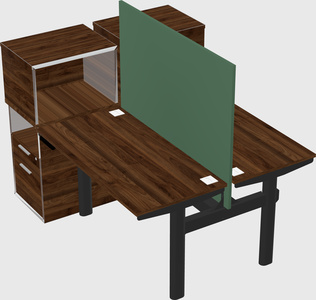 Shared electric desk + cabinet