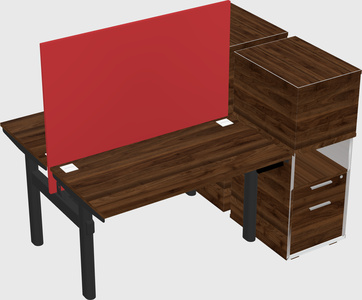 Shared electric desk + cabinet