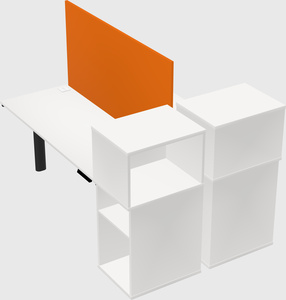 Shared electric desk + cabinet