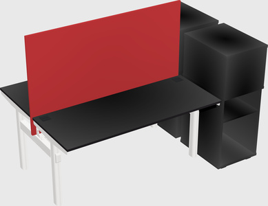 Shared electric desk + cabinet