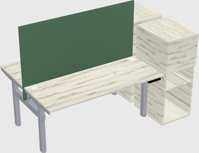 Shared electric desk + cabinet