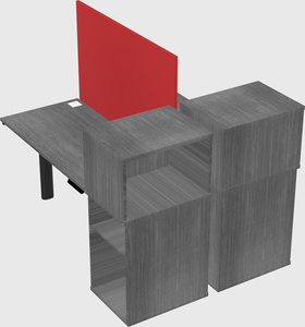 Shared electric desk + cabinet