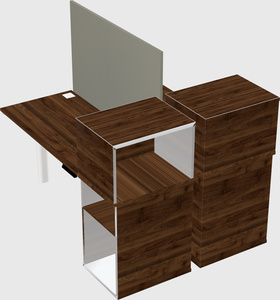 Shared electric desk + cabinet