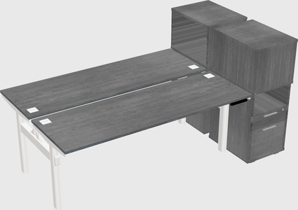 Shared electric desk + cabinet