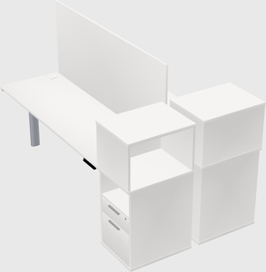 Shared electric desk + cabinet