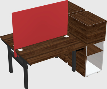 Shared electric desk + cabinet