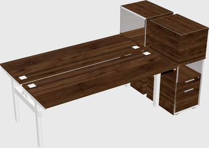 Shared electric desk + cabinet