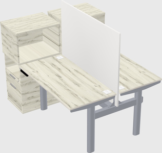 Shared electric desk + cabinet