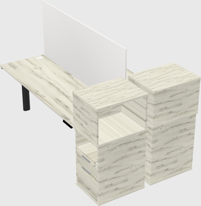 Shared electric desk + cabinet