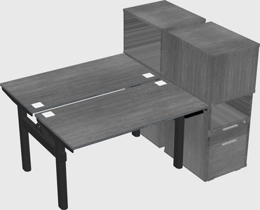Shared electric desk + cabinet