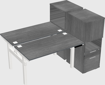 Shared electric desk + cabinet