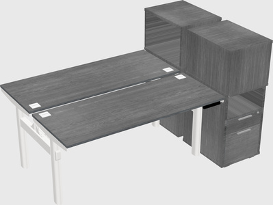 Shared electric desk + cabinet