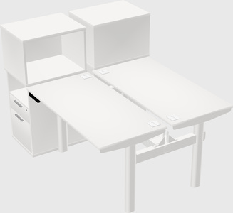 Shared electric desk + cabinet