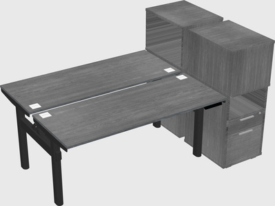Shared electric desk + cabinet