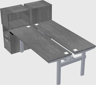 Shared electric desk + cabinet