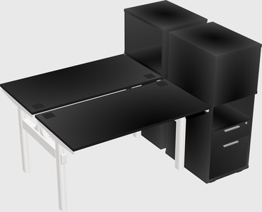 Shared electric desk + cabinet